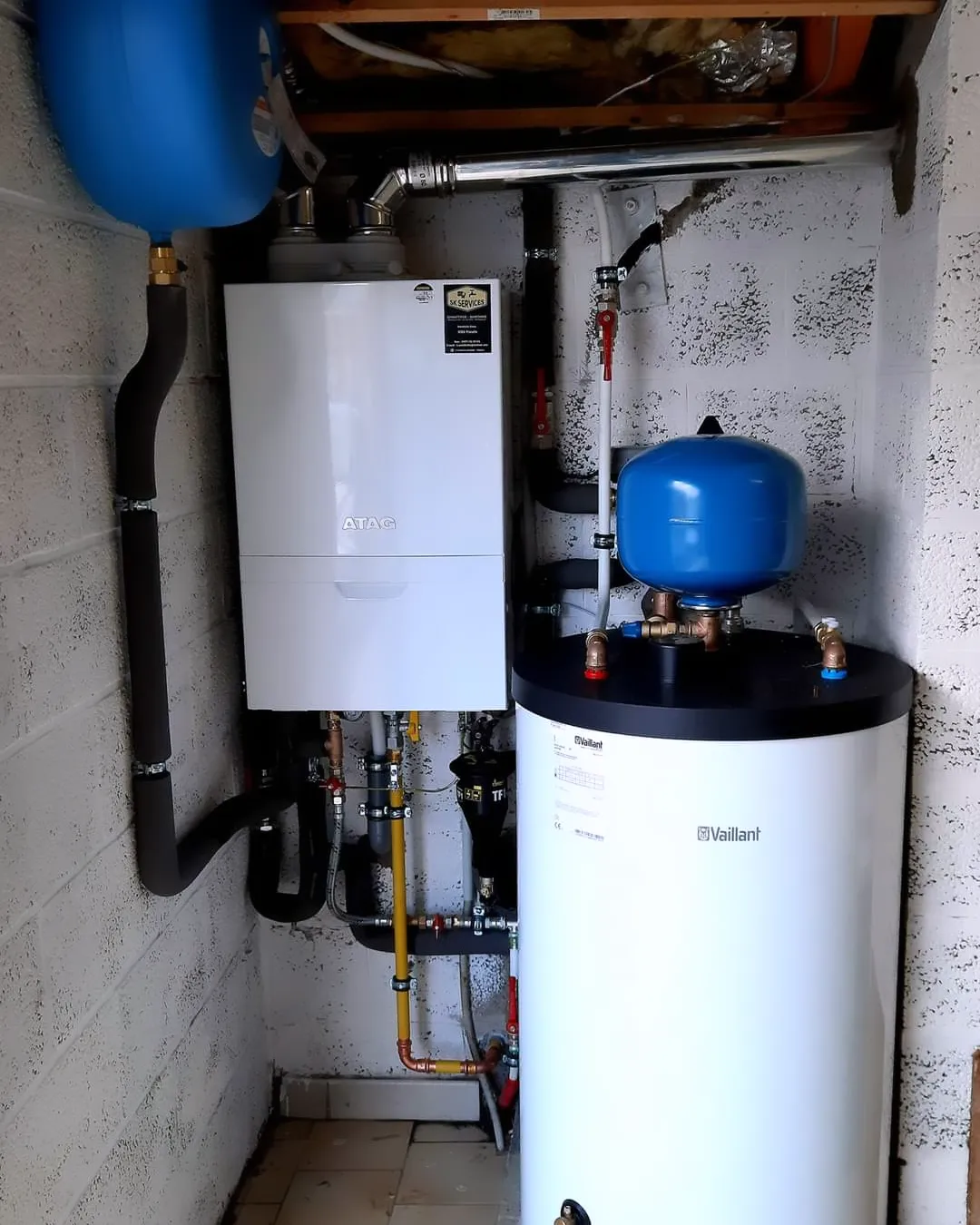 Chaudière ATAG + ballon Vaillant